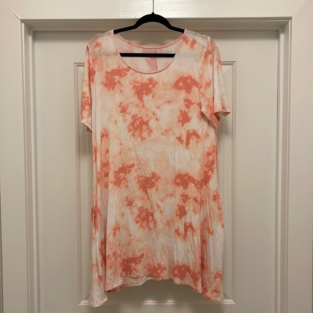 Tie-Dye Short Sleeve Dress